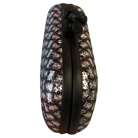 Bottega Veneta Sequin Knot Minaudière Clutch – Black & Silver w/ Dust Bag & COA - Picture 5 of 13